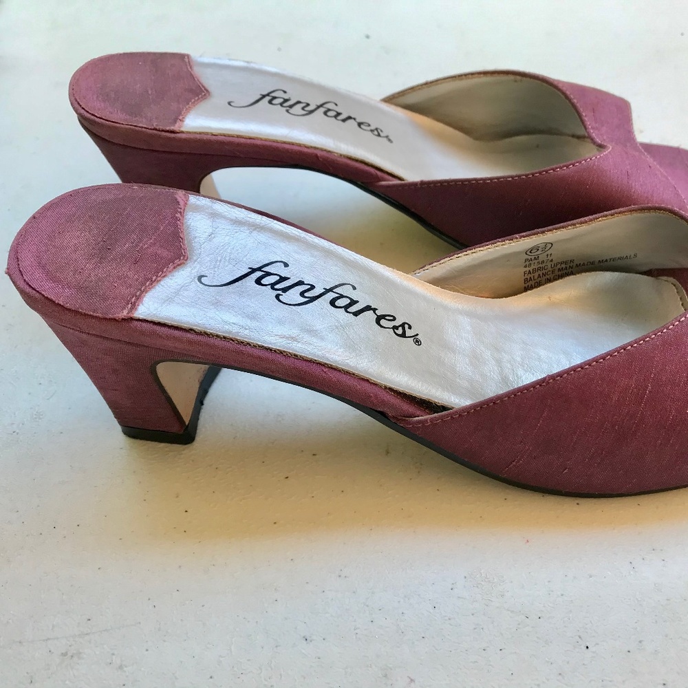 Fanfares Purple Open-Toe Heels Size 6.5 - Picture 3 of 9